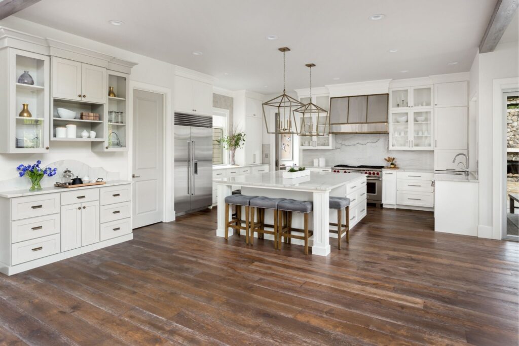 Kitchen with hardwood floor