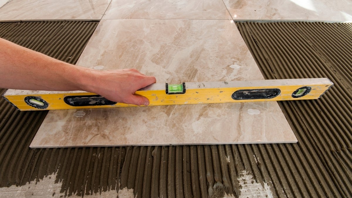 newly laid floor tile